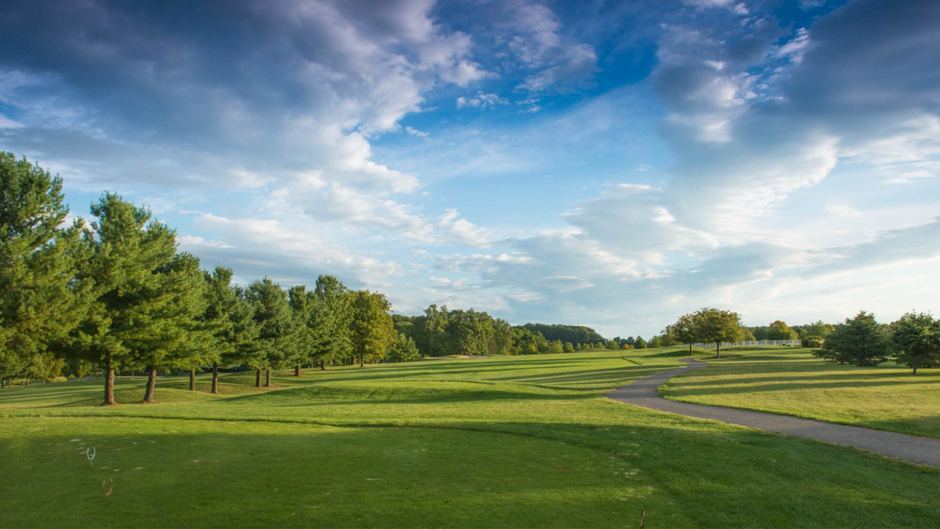 The Links at Challedon cart path on a sunny day